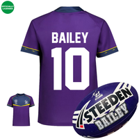 Load image into Gallery viewer, Personalised Melbourne Storm Supporter Bundle (Official Jersey + Ball Pack)
