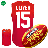 Load image into Gallery viewer, Personalised Official Gold Coast Suns AFL Supporter Pack
