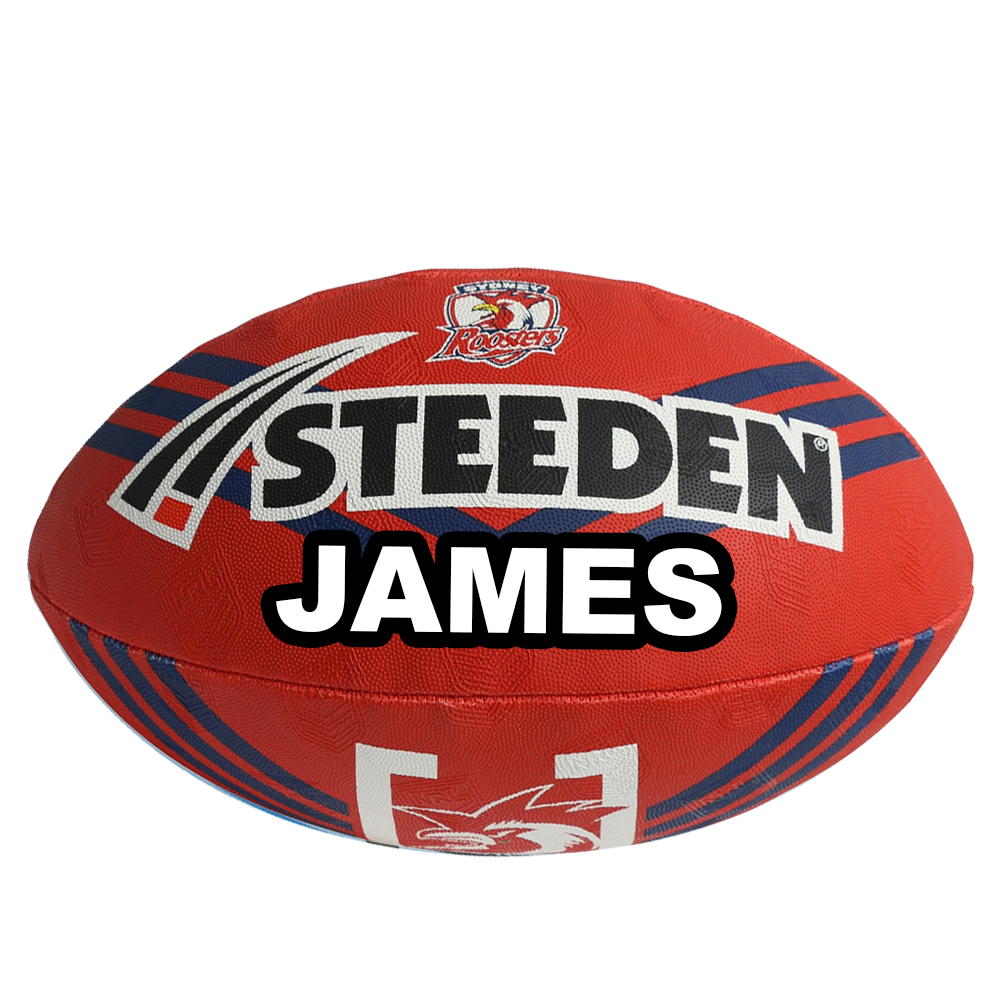 Personalised Sydney Roosters Official NRL Ball (size 5)