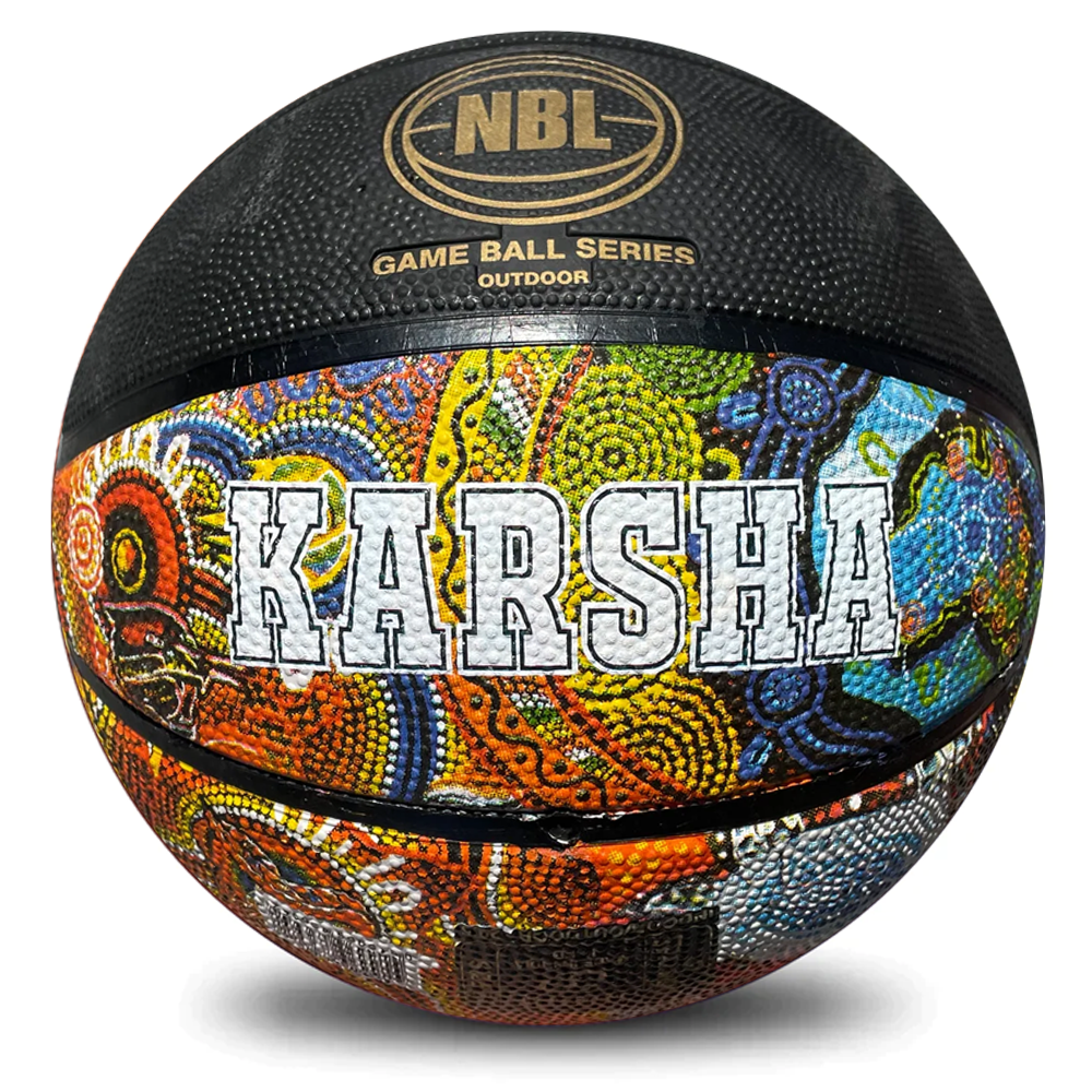 Personalised Spalding NBL Black Indigenous Basketball (Size 5, 6, 7)