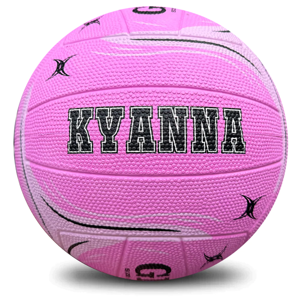 Netball Vector Pink Personalised Gilbert Phoenix Netball Pink (SIZE 5) | NPA Events Australia