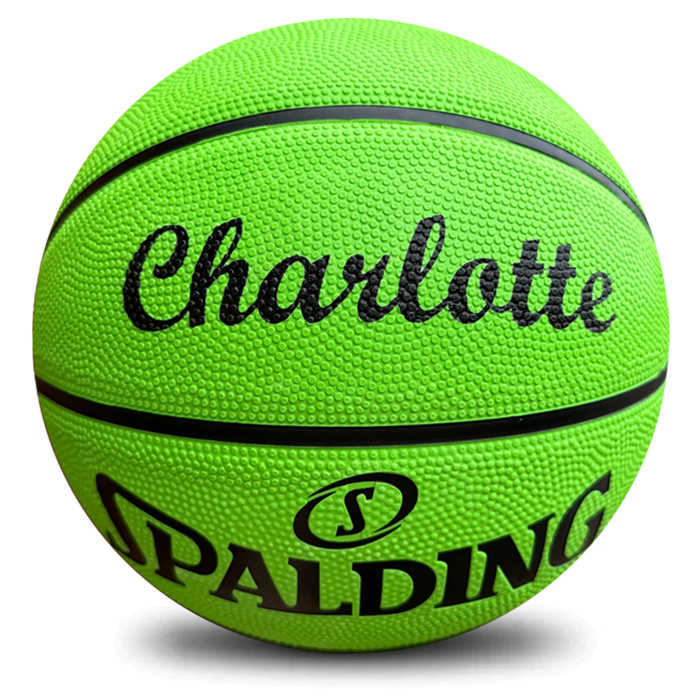 Personalised Spalding Rubber Basketball Fluro - Green (Size 5, 6 & 7)