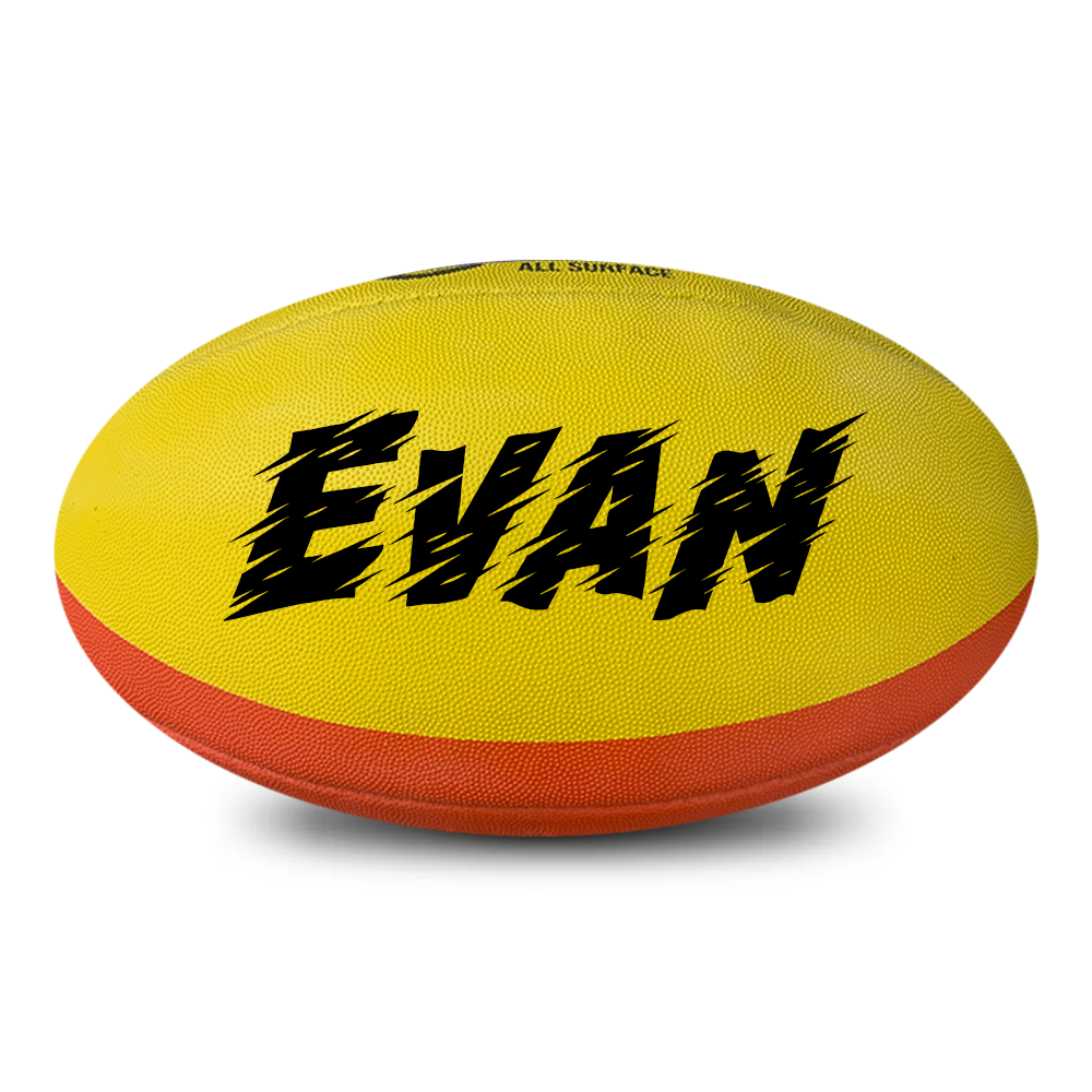 Personalised AFL Precision Football - Yellow (Size 3 & 5)