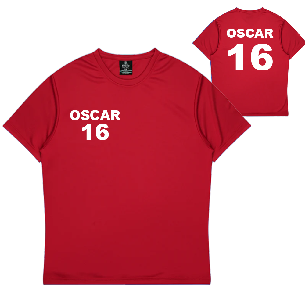 Personalised Red Training Shirt - Kids