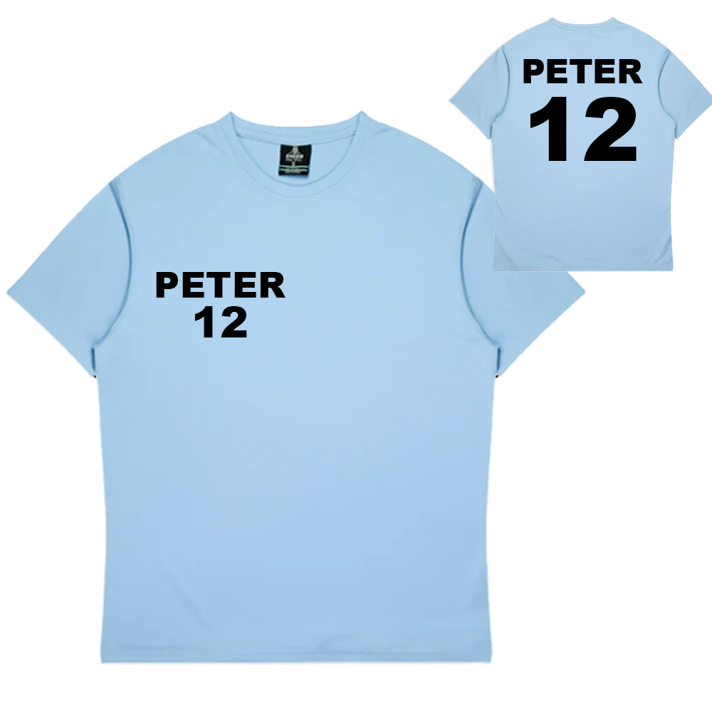 Personalised Sky Blue Training Shirt - Kids