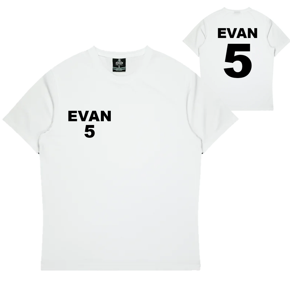 Personalised White Training Shirt - Kids