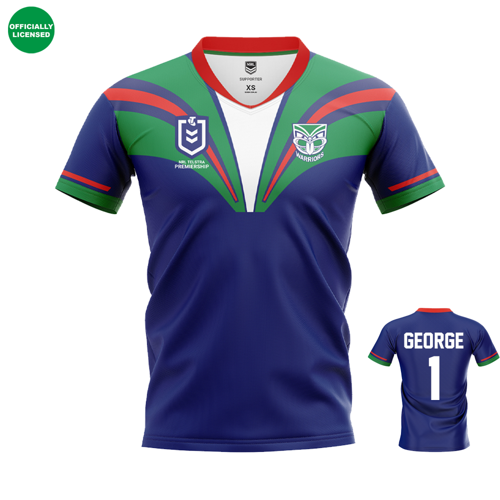 Personalised New Zealand Warriors NRL Jersey NPA Events Australia