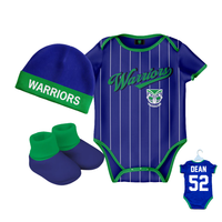 Load image into Gallery viewer, Personalised New Zealand Warriors NRL Lullaby 3pc Baby Gift Set

