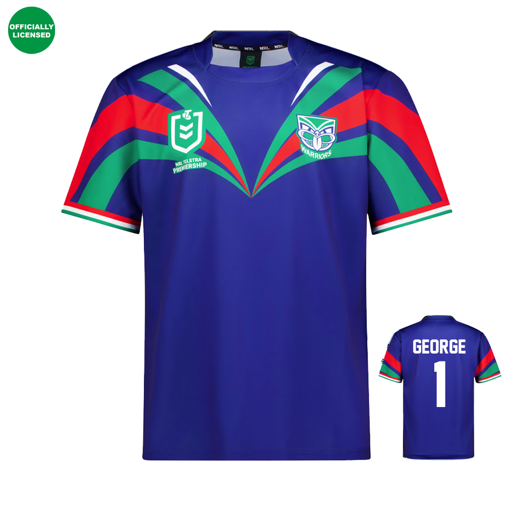 Personalised New Zealand Warriors NRL Jersey | NPA Events Australia