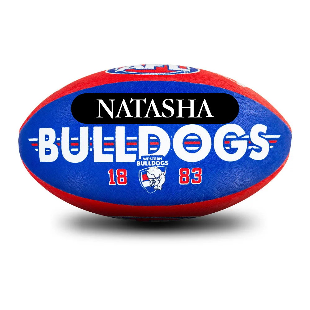 Personalised AFL Official Western Bulldogs Club Football (Size 5)