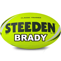 Load image into Gallery viewer, Personalised Yellow Steeden Rugby League Balls (Size 5)
