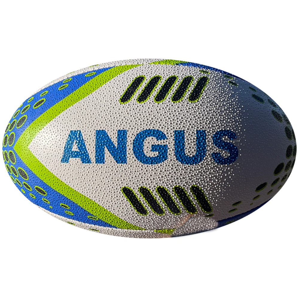 Personalised White/Blue/Green Aus Star Sports Rugby Union Ball (Size 5)