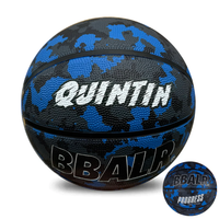 Load image into Gallery viewer, Personalised BBALR Progress Blue Camo Rubber Basketball (Size 5, 6 &amp; 7)

