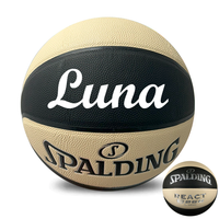 Load image into Gallery viewer, Personalised Spalding Composite Leather Black/Oatmeal TF-250 Basketball (Size 5, 6, 7)
