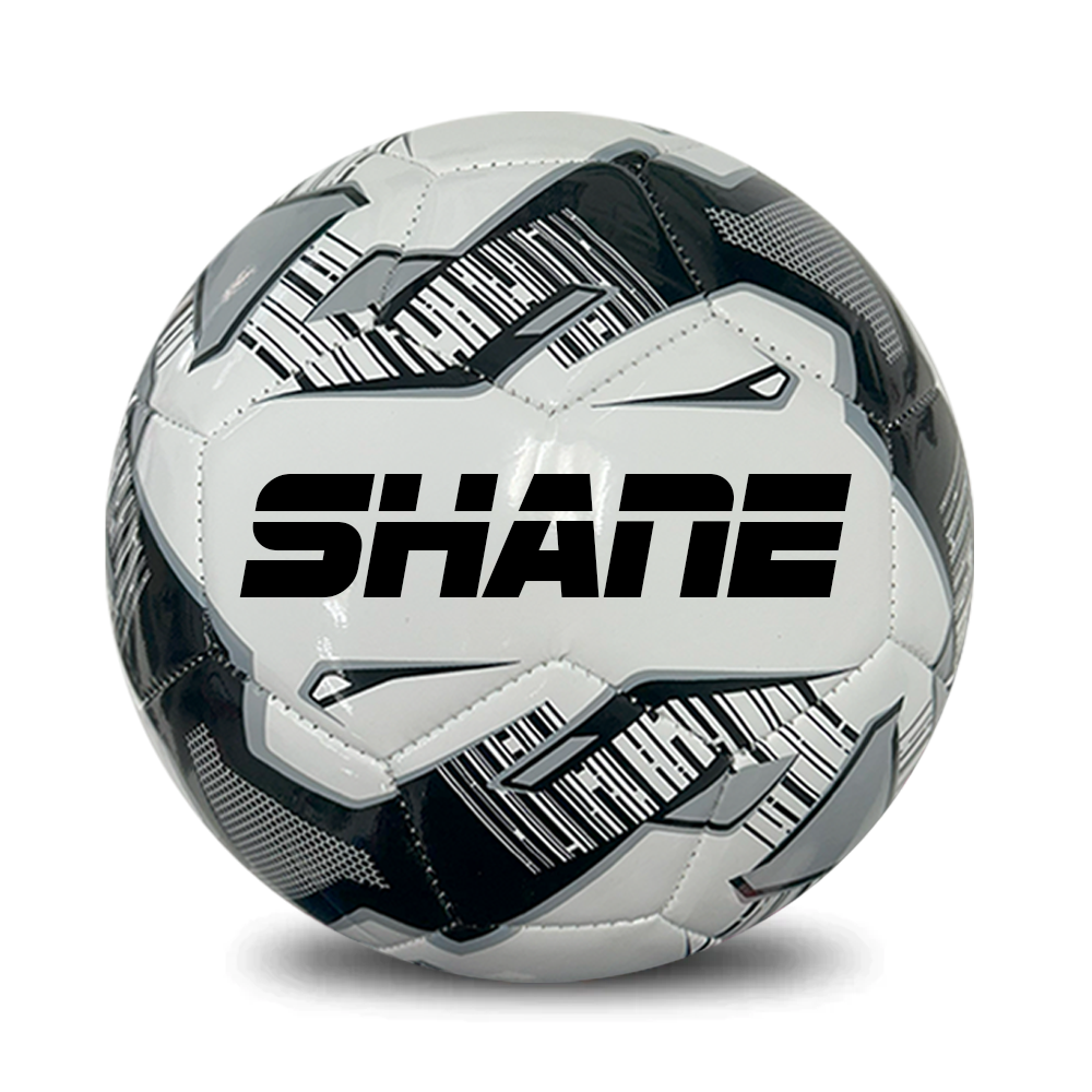 Personalised Mi-Ball Black Soccer Ball (Size 3, 4, 5)