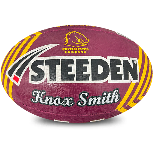 Personalised Brisbane Broncos Official NRL Ball (Size 5)