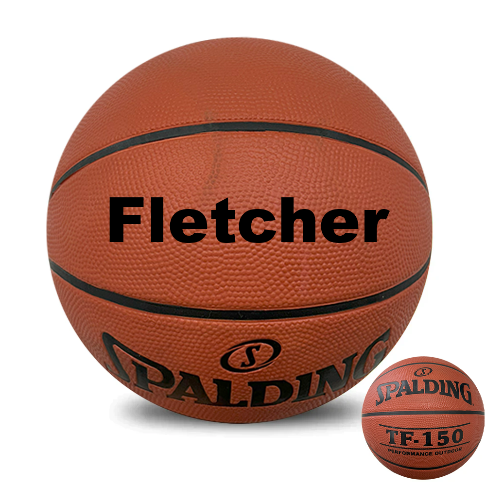 Personalised Spalding Brown Rubber Basketball (Size 7) TF-150