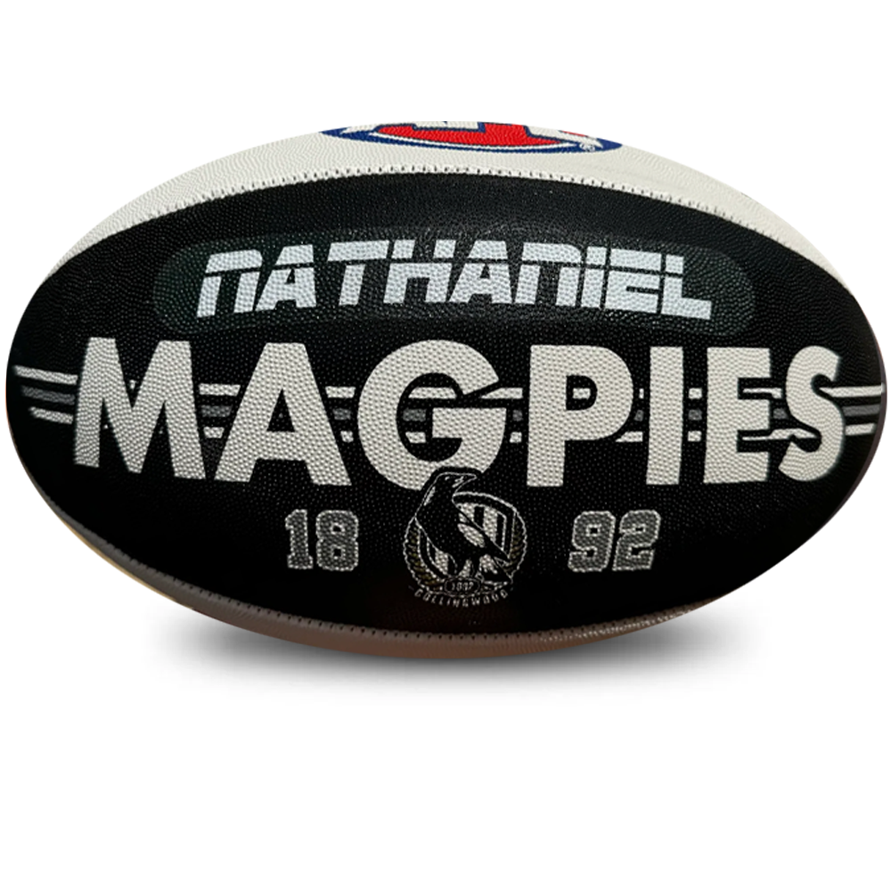 Personalised AFL Official Collingwood Magpies Club Football (Size 5)