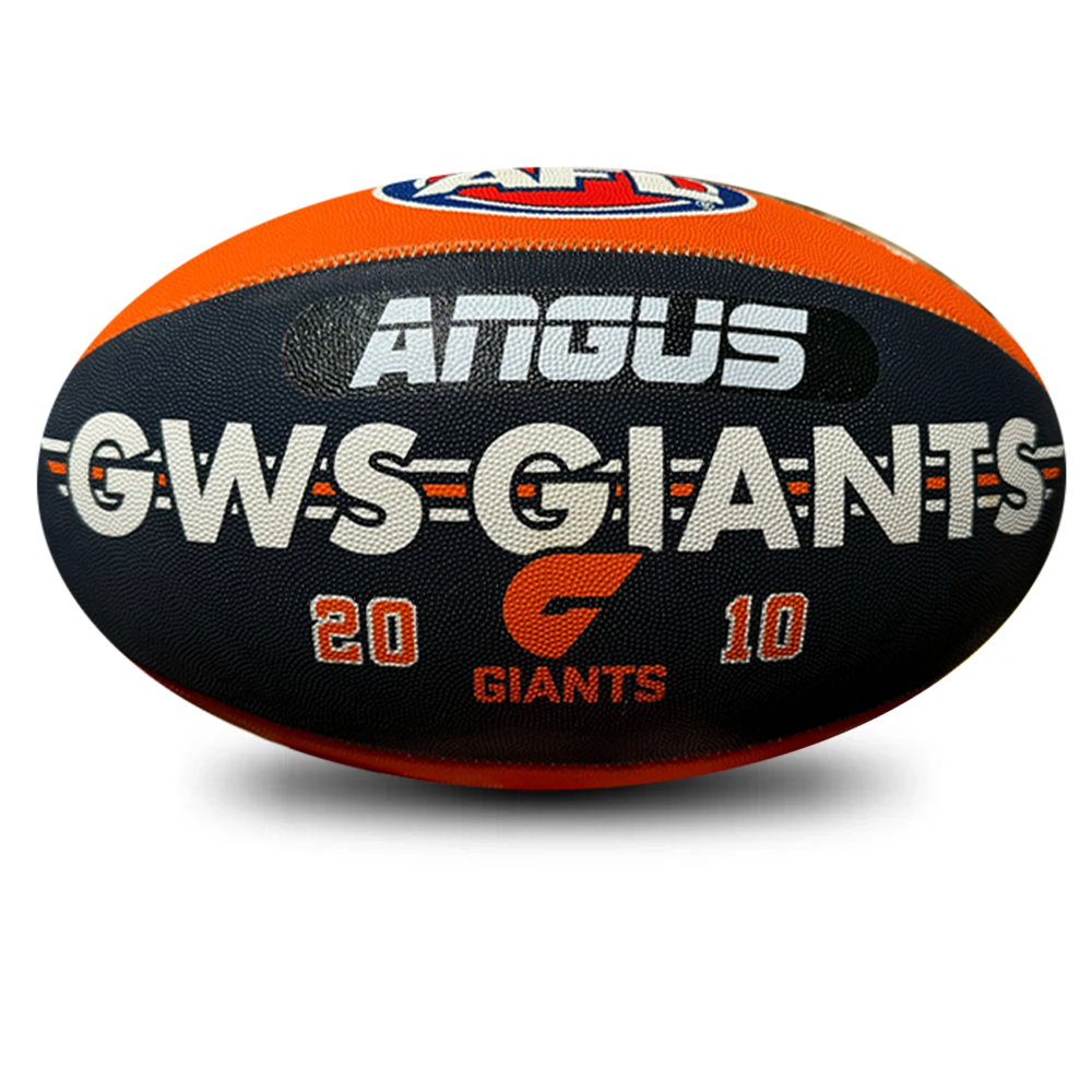 Personalised AFL Official GWS Giants Club Football (Size 5)