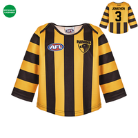 Load image into Gallery viewer, Personalised Hawthorn Hawks AFL Toddler Guernsey
