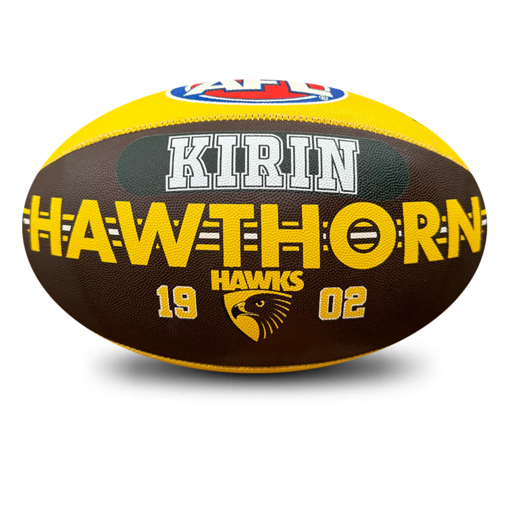 Personalised AFL Official Hawthorn Hawks Club Football (Size 5)