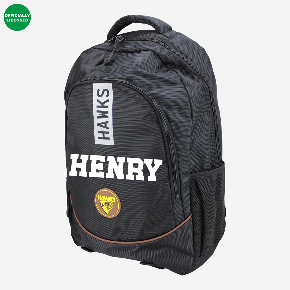 Personalised Hawthorn Hawks Official AFL Backpack