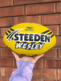 Load image into Gallery viewer, Personalised North Qld Cowboys Official NRL Ball (Size 5)
