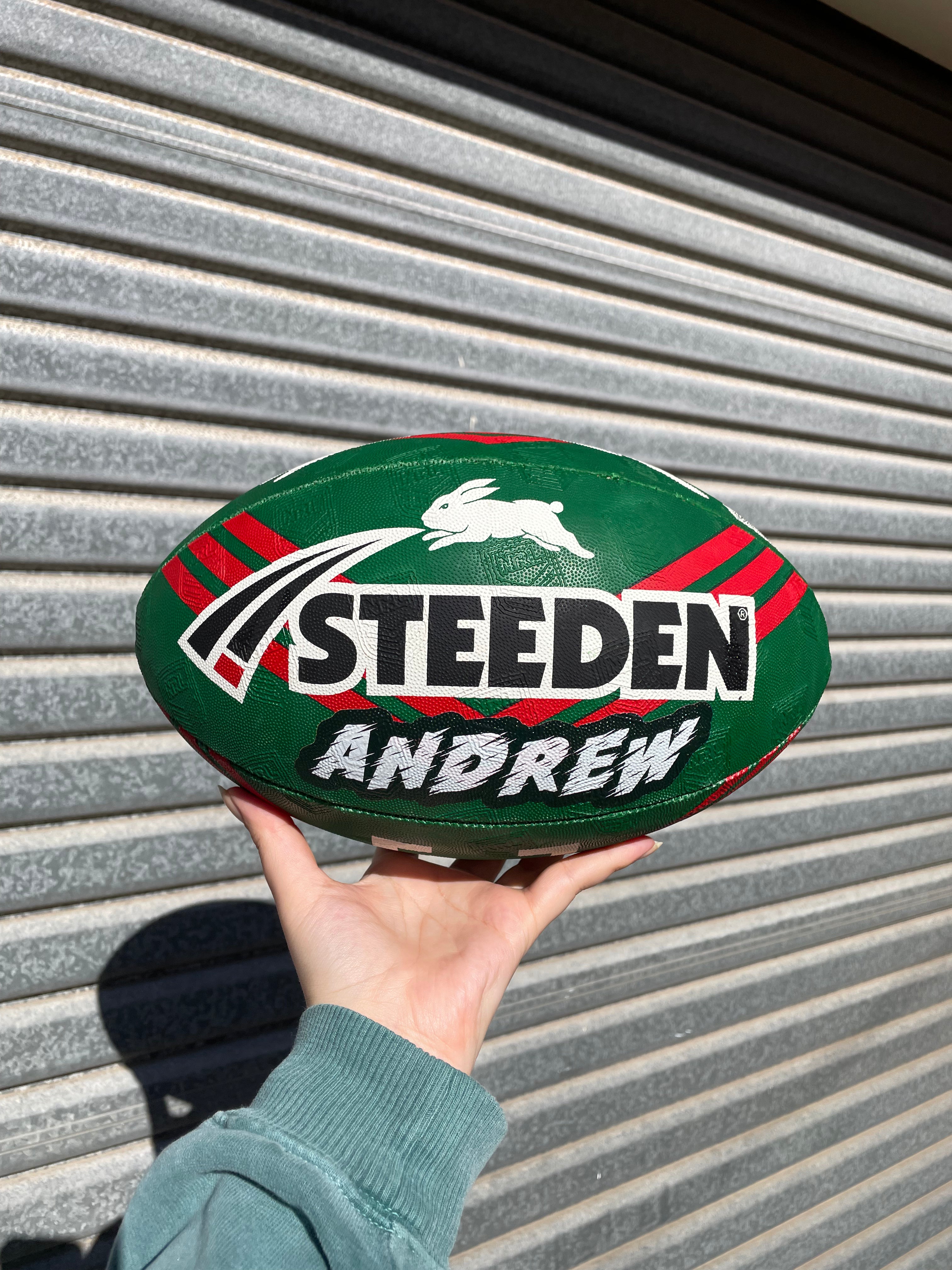 Personalised South Sydney Rabbitohs Official NRL Ball (size 5)