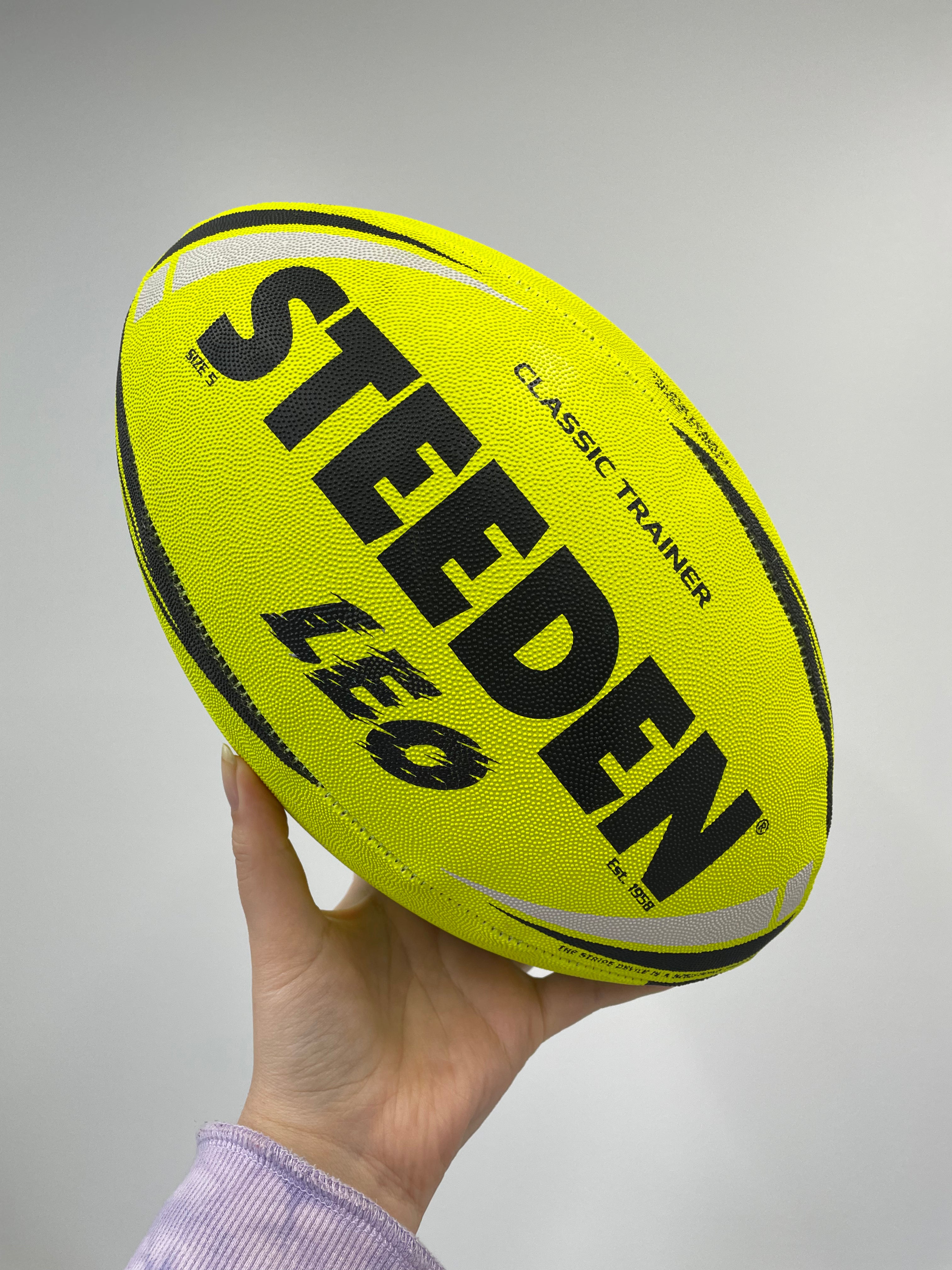 Personalised Yellow Steeden Rugby League Balls (Size 5)