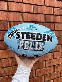 Load image into Gallery viewer, Personalised Cronulla Sharks Official NRL Ball (Size 5)
