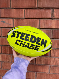 Load image into Gallery viewer, Personalised Yellow Steeden Rugby League Balls (Size 5)

