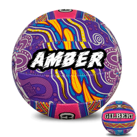 Load image into Gallery viewer, Personalised Gilbert 2026 Indigenous First Nations Supporter Netball (SIZE 5)
