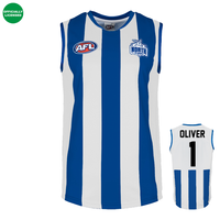 Load image into Gallery viewer, Personalised North Melbourne Kangaroos AFL Guernsey
