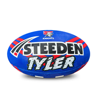 Load image into Gallery viewer, Personalised Newcastle Knights Official NRL Ball (11inch mini ball)

