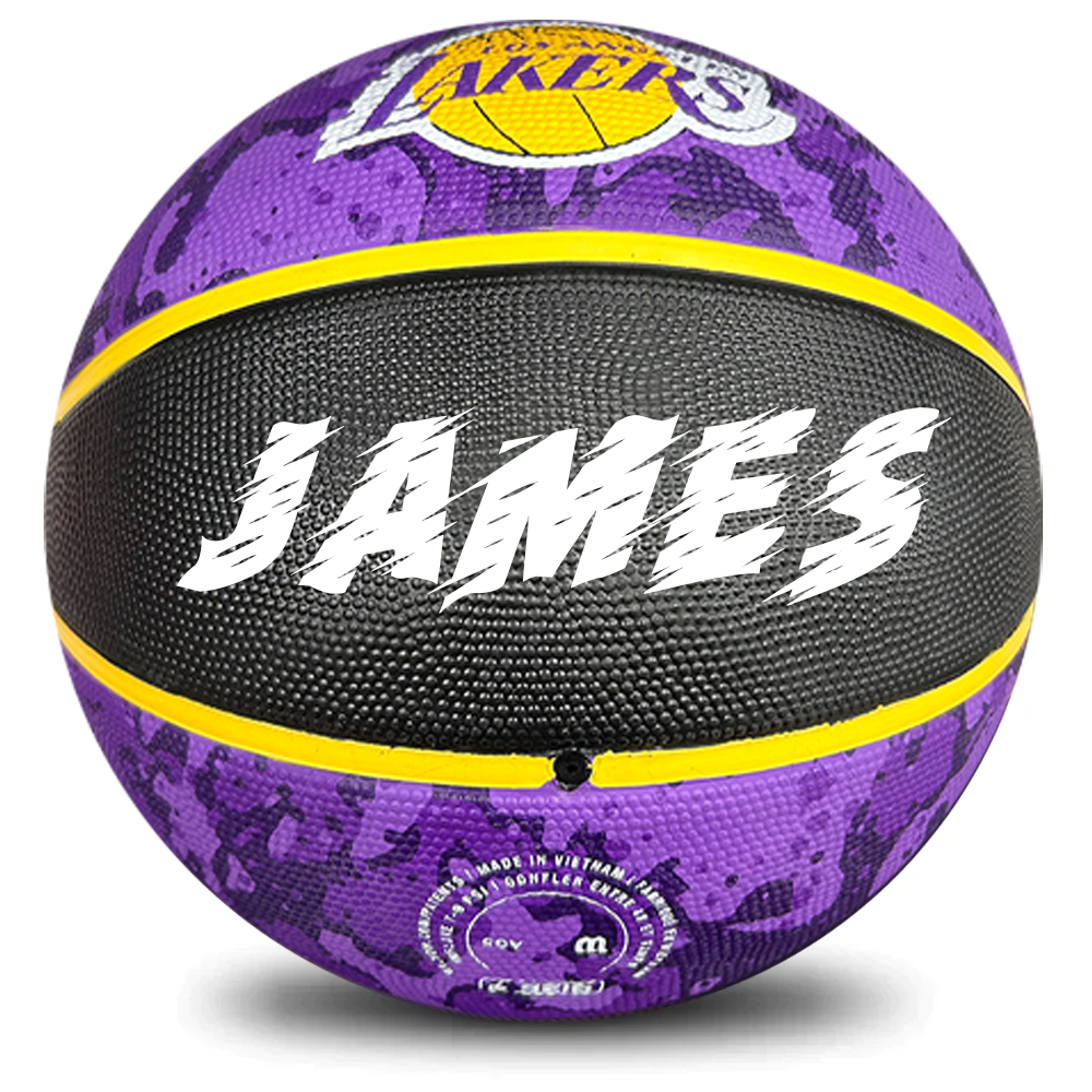 Personalised NBA Official LA Lakers Tie-Dye Team Basketball (SIZE 7)