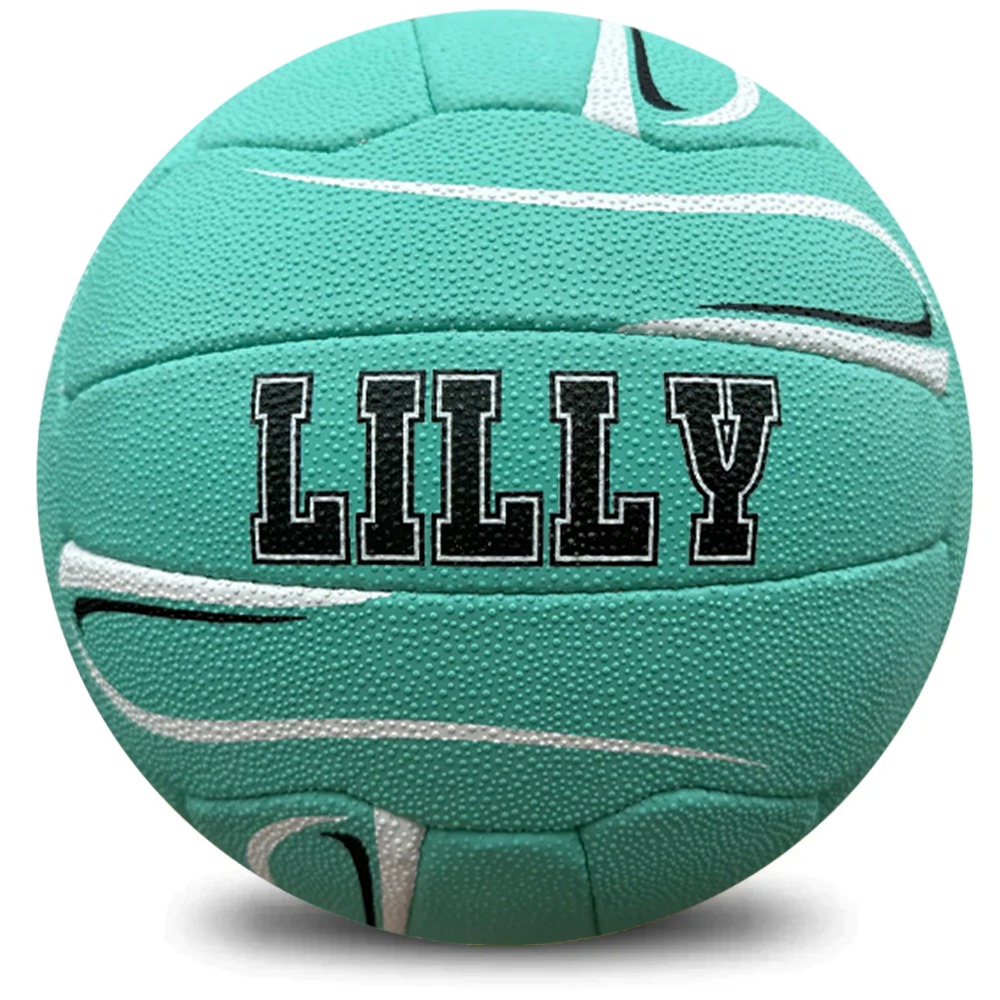 Personalised Mi-Ball Envision Teal Netball (SIZE 4, 5)
