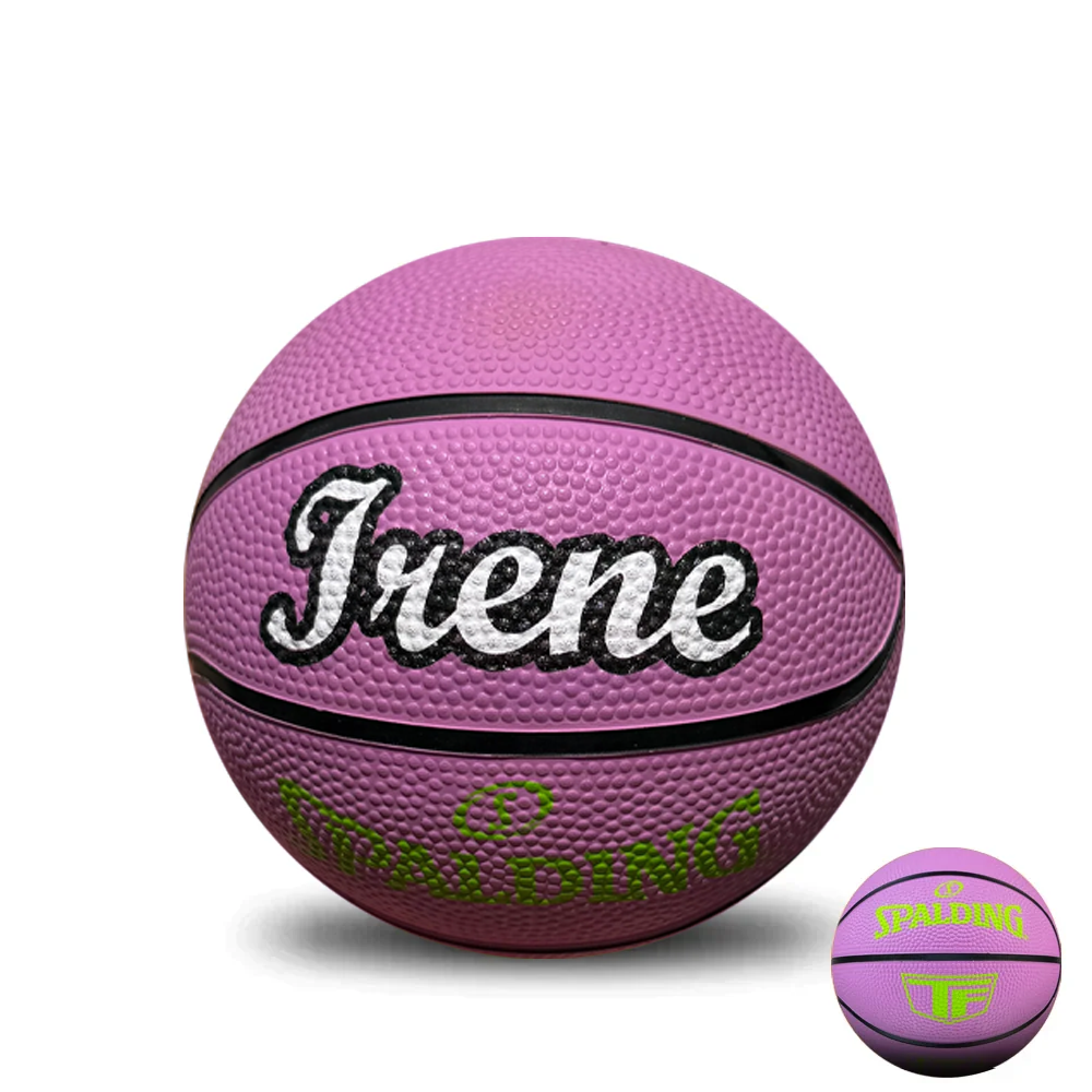 Personalised Mini Pink Spalding Basketball (Size 1)