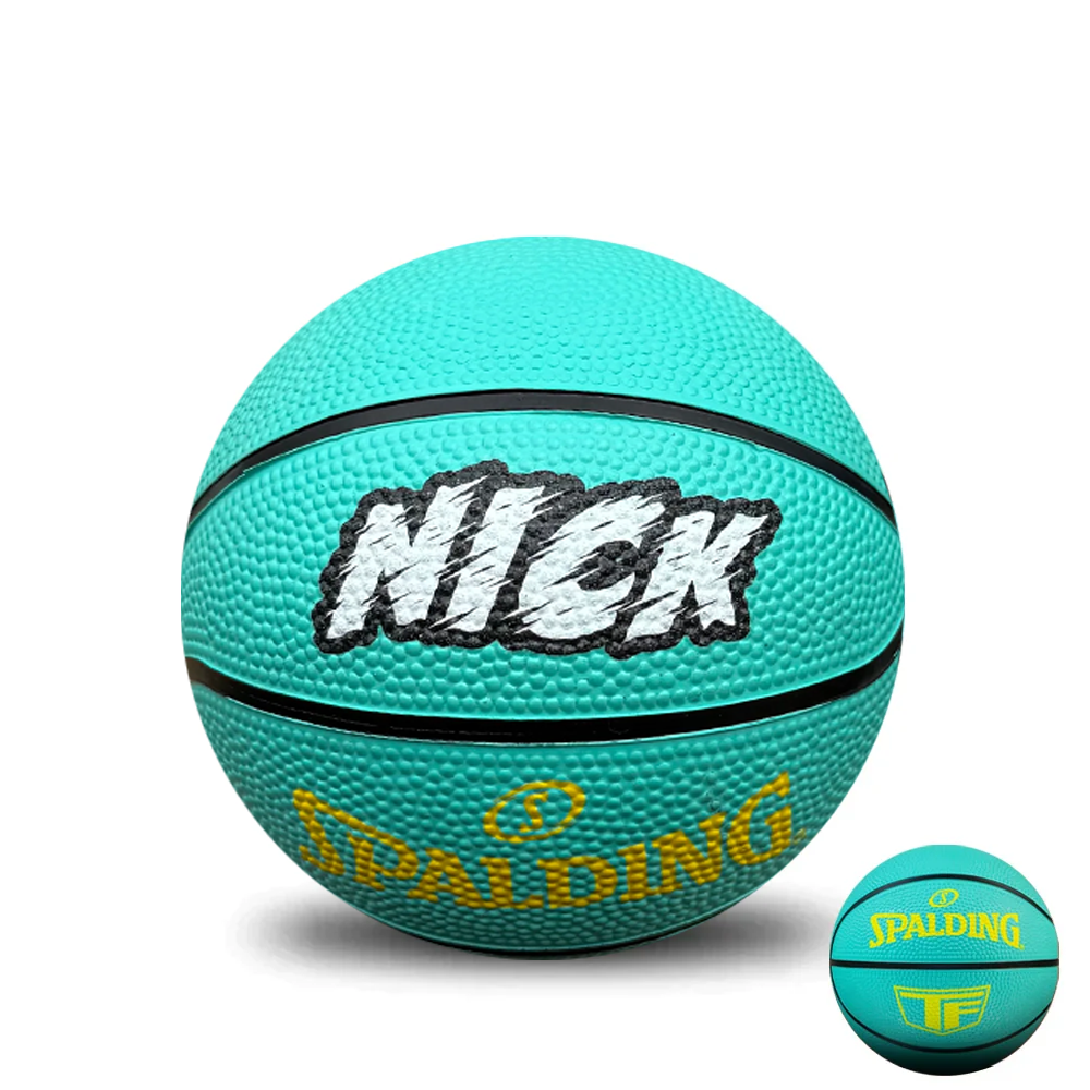 Personalised Mini Teal Spalding Basketball (Size 1)