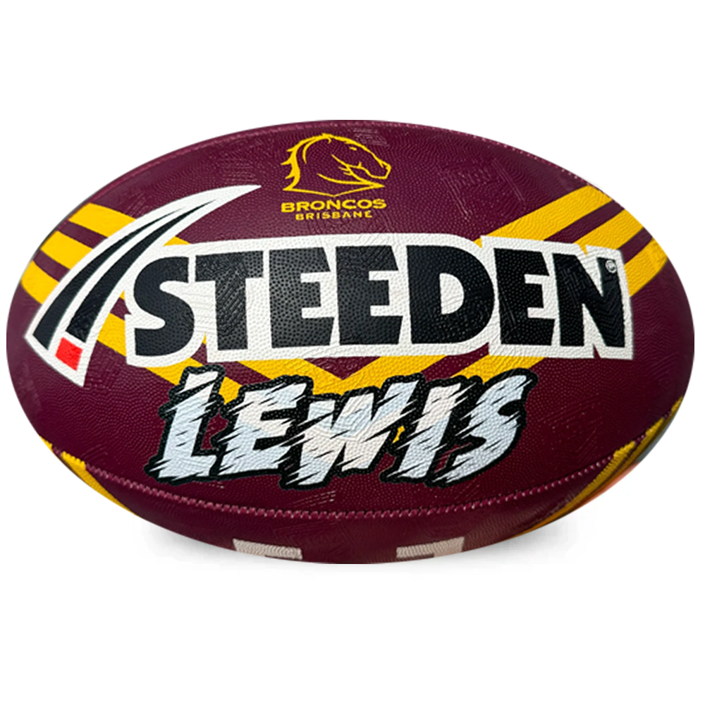 Personalised Brisbane Broncos Official NRL Ball (size 5)