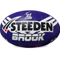 Load image into Gallery viewer, Personalised Melbourne Storm Official NRL Ball (Size 5)
