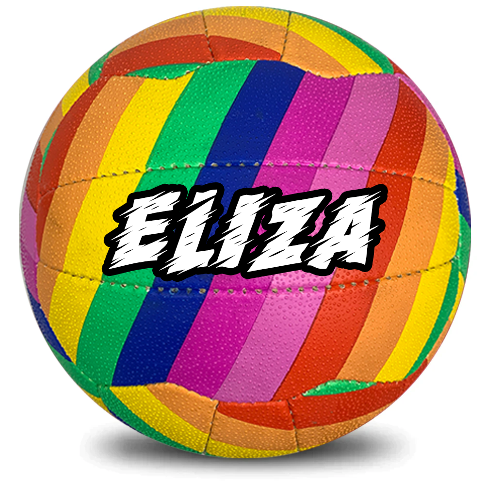 Personalised Mi-Ball Envision Rainbow Netball (SIZE 5)