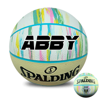 Load image into Gallery viewer, Personalised Spalding Pastel Marble Glow Basketball (Size 5, 6)
