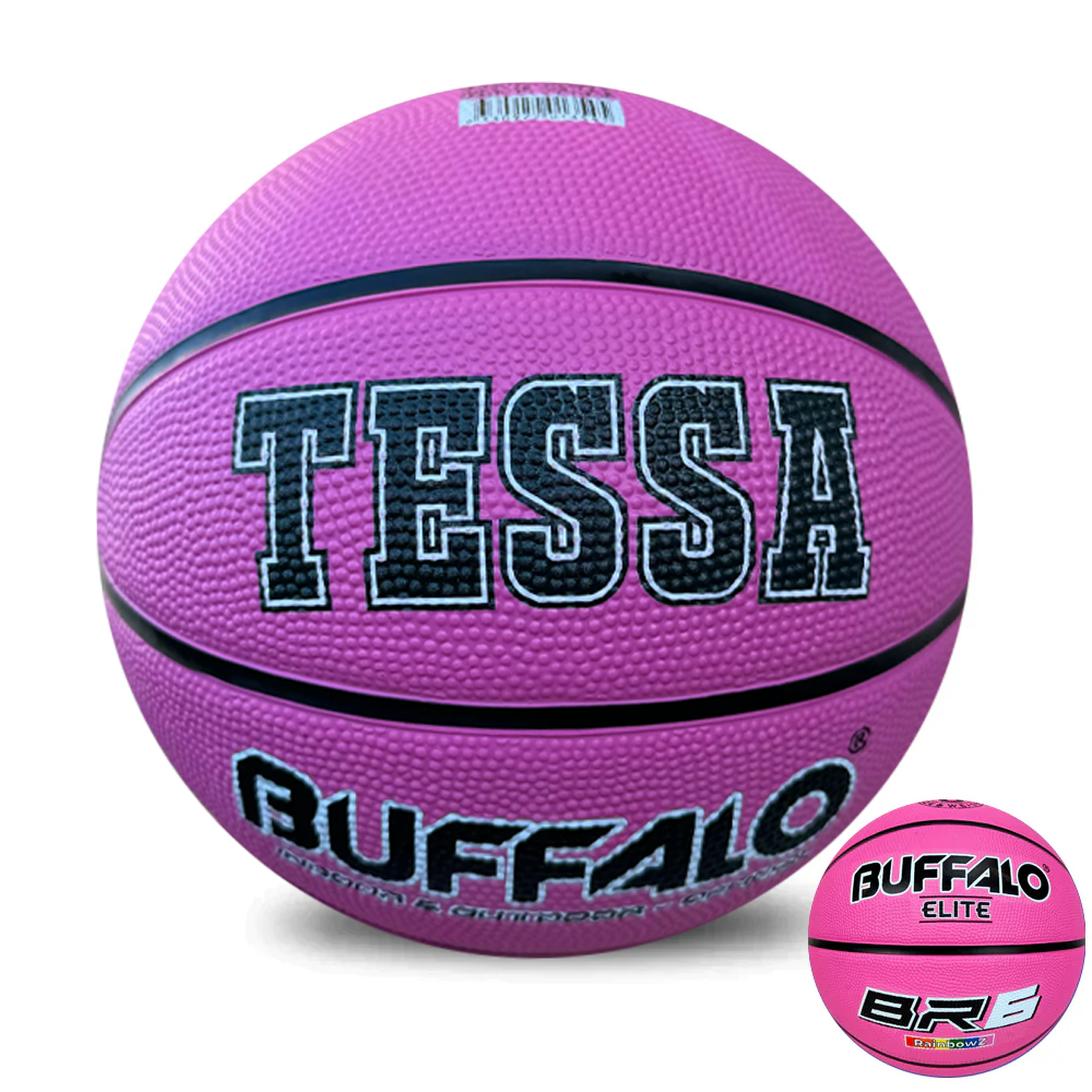Personalised Buffalo Rubber Pink Basketball (Size 5, 6)