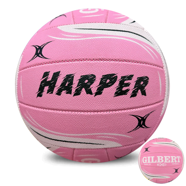 Personalised Gilbert Exo Pink Netball (SIZE 5) | NPA Events Australia