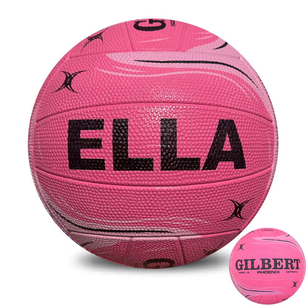 Personalised Gilbert Phoenix Netball Pink (SIZE 4, 5)