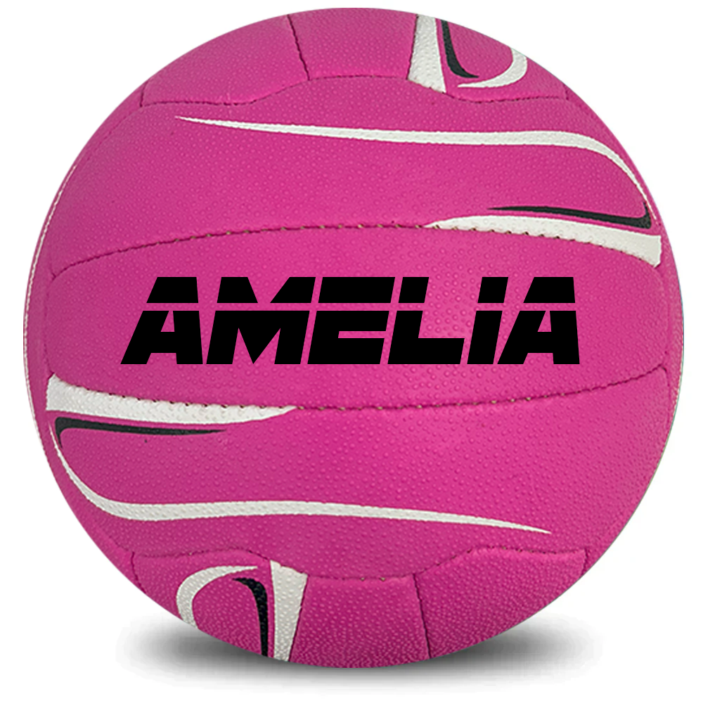 Personalised Mi-Ball Envision Pink Netball (SIZE 4, 5)