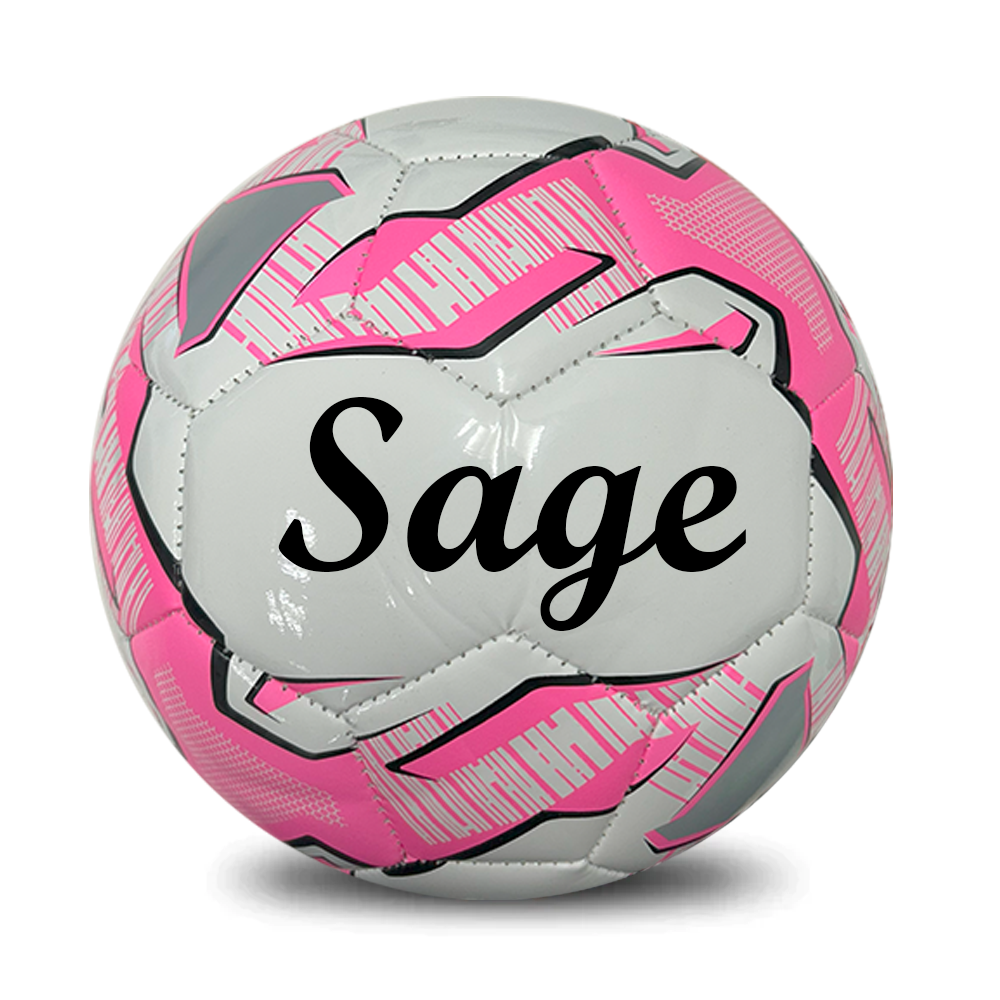 Personalised Mi-Ball Pink Soccer Ball (Size 3, 4, 5)
