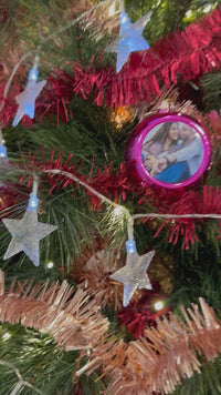 Load and play video in Gallery viewer, Personalised Pink Christmas Bauble
