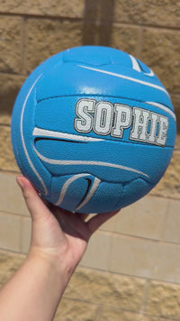 Load and play video in Gallery viewer, Personalised Mi-Ball Envision Blue Netball (SIZE 5)
