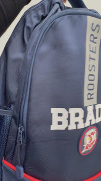 Load and play video in Gallery viewer, Personalised Sydney Roosters Player Pack Bundle (Official Ball + Backpack + Ball Pump)
